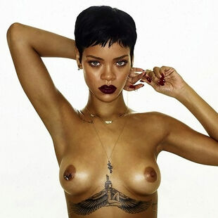 Rihanna Stripped to the waist For Unapologetic Album..