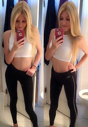 Splendid youngster coed posing in these steamy selfies